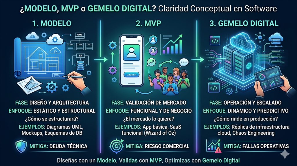 ¿Modelo, MVP o Gemelo Digital? Claridad conceptual en la Ingeniería de Software